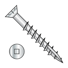 9X1 1/2 Square - Flat With Nibs - Deck Screws - #17 Point - 1,000 Hour Zinc