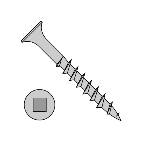 Square Recess - Bugle Head - Deck Screws - Coarse Thread - Sharp Point - Dacrotized