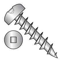 7-12X3/4 Square Recess - Pan Head - Deep Thread Wood Screws - Zinc