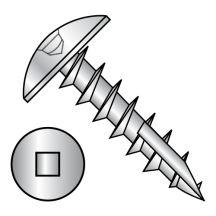 8-11X5/8 Truss - Square Recess - #17 Point - Deep Thread Wood Screws - Zinc
