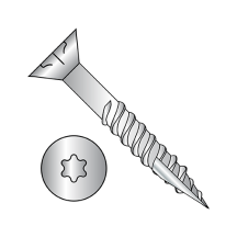 10-8X3 1/2 Flat With Nibs - Six Lobe - Exterior Screws with Type 17 Point - 18-8 Stainless