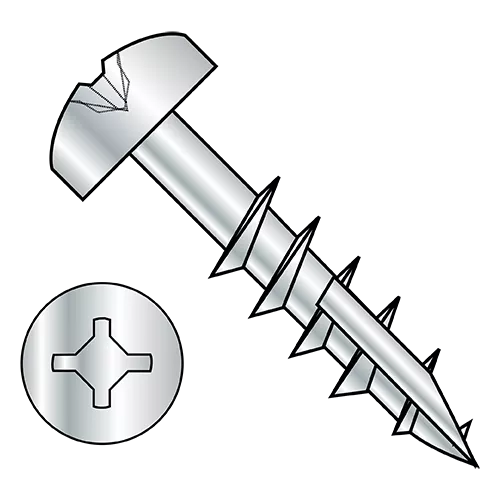 Pan - Square Phillips Combo - Deep Thread Wood Screws - #17 Point - Partial Thread - Zinc