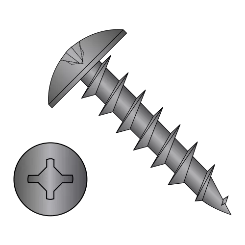 Truss - Square Phillips Combo - Deep Thread Wood Screws - Black Oxide