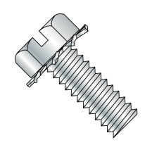6-32X3/8 Slotted - Hex External - SEMS / Machine Screws - Zinc