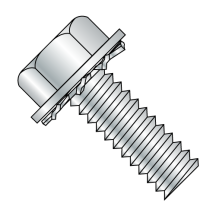 10-32X5/8 Unslotted - Hex Washer - External - SEMS - Machine Screws - Zinc