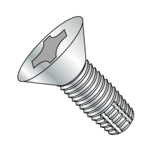 5/16-18X1 Flat - Phillips - Type F - Thread Cutting Screws - Zinc