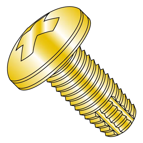 Pan - Phillips - Type F - Thread Cutting Screws - Zinc Yellow