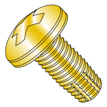 Pan - Phillips - Type F - Thread Cutting Screws - Zinc Yellow