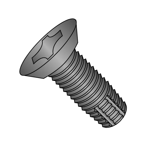 Flat - Undercut - Phillips - Type F - Thread Cutting Screws - Black Oxide