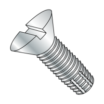 Flat - Slotted - Type F - Thread Cutting Screws - Zinc