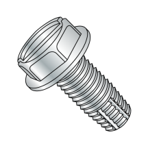 8-32X1 1/4 Hex Washer - Slotted - Type F - Thread Cutting Screws - Zinc