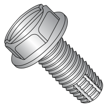 8-32X1/2 Hex Washer - Slotted - Type F - Thread Cutting Screws - 410 Stainless