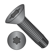 1/4-20X5 Flat - Floorboard - Six-Lobe - Type F - Thread Cutting Screws - Black Phosphate