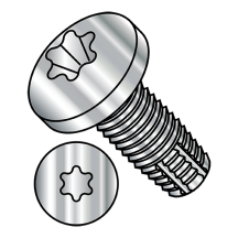 10-24X3/4 Pan - Six-Lobe - Type F - Thread Cutting Screws - 410 Stainless