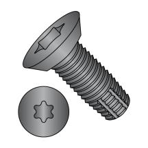 Flat - Undercut - Six-Lobe - Type F - Thread Cutting Screws - Black Phosphate