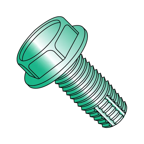 Hex Washer - Unslotted - Type F - Thread Cutting Screws - Zinc Green