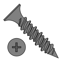 6-18X2 #5 HD Bugle - Phillips - High-Low - Drywall Screws - Black Phosphate