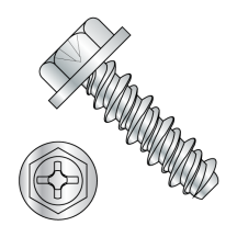 10-16X3/4 #8HD Hex Washer - Phillips - High-Low - Self Tapping Screws