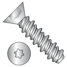 4-24X1/2 Six-Lobe - Flat - High-Low - Self tapping Screws - 18-8 Stainless