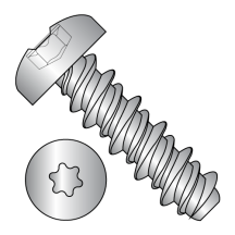 4-24X1/4 Pan - Six-Lobe - High-Low - Self Tapping Screws - 18-8 Stainless