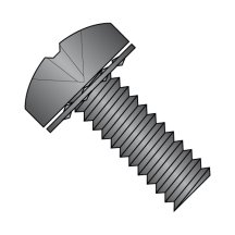4-40X3/16 Pan - Phillips - Internal - SEMS - Machine Screws - Black Oxide