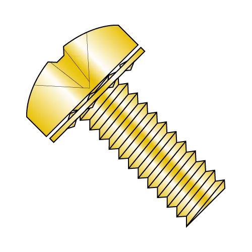 Pan - Phillips - Internal - SEMS - Machine Screws - Zinc Yellow