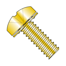 6-32X1/4 Pan - Phillips - Internal - SEMS - Machine Screws - Zinc Yellow