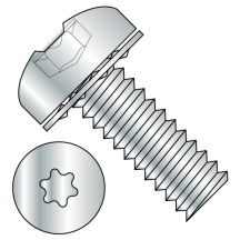 4-40X3/16 Pan - Six-Lobe - Internal - SEMS - Machine Screws - Zinc