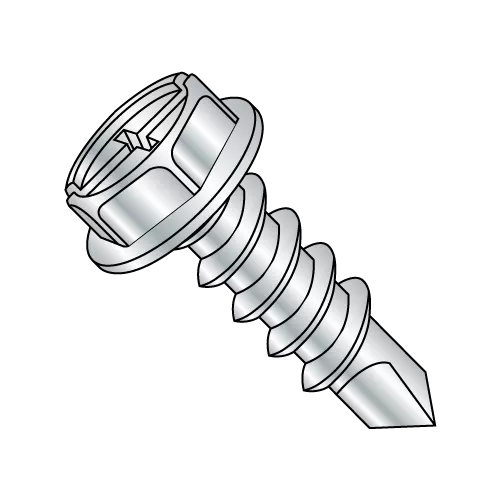 Hex Washer Combination - Self Drilling Screws - Zinc
