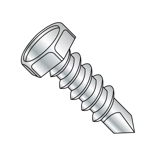 Hex - Unslotted - Self Drilling Screws - Zinc