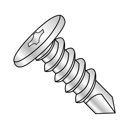 Phillips - Pancake - Self Drilling Screws - Zinc