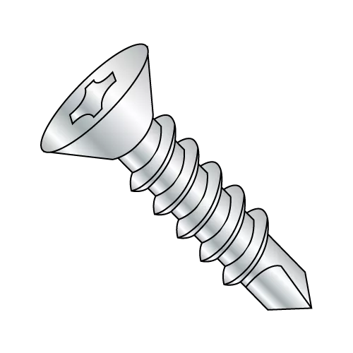 Flat - Phillips - Self Drilling Screws - Zinc