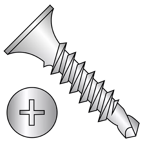 Bugle - Phillips - Drill Point - Drywall Screws - Silver Ruspert