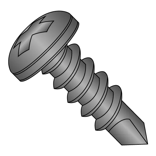 Pan Phillips - Self Drilling Screws - 18-8 w/ Black Oxide