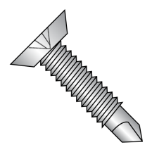12-24X5/8 82 Flat Undercut - Phillips - Self Drilling Screws w/ Machine Screw Thread - #3 Point - 18-8 Stainless