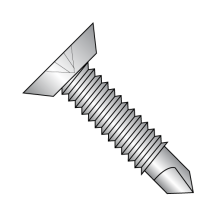 12-24X11/16 Flat - Undercut - Phillips - Self Drilling Screws with Machine Screw Threads - 410 Stainless