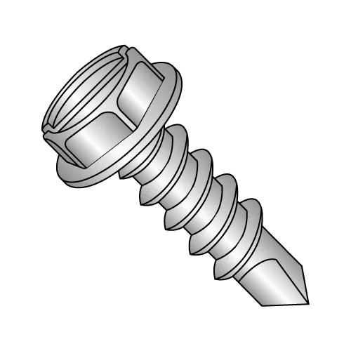 Slotted Hex Washer Self Drilling Screws
