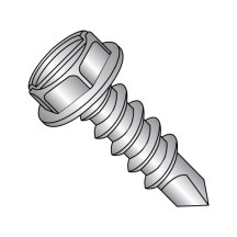 Hex Washer - Slotted - Self Drilling Screws - 410 Stainless