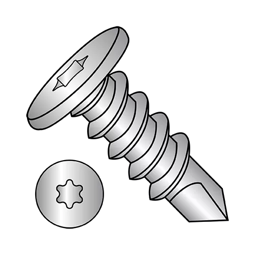 Six Lobe - Pancake - Self Drilling Screws - 410 Stainless