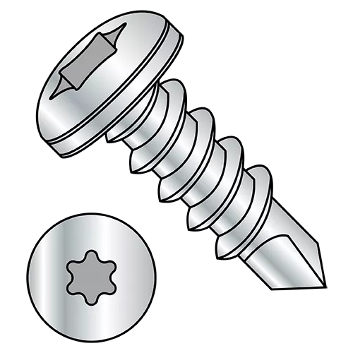 Six Lobe - Pan - Self Drilling Screws - 410 Stainless Steel