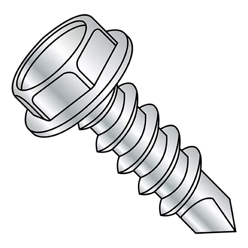 Unslotted - Hex Washer - Self Drilling Screws - #1 Point - Zinc