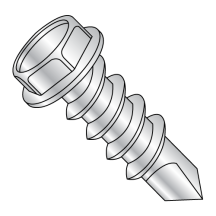 1/4-14X7/8 1/4" Hex Washer - Unslotted with #12 Head - Self Drilling Screws - Steel - Zinc