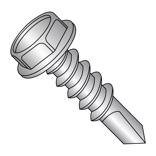 #4 Point - Hex Washer - Unslotted - Self Drilling Screws