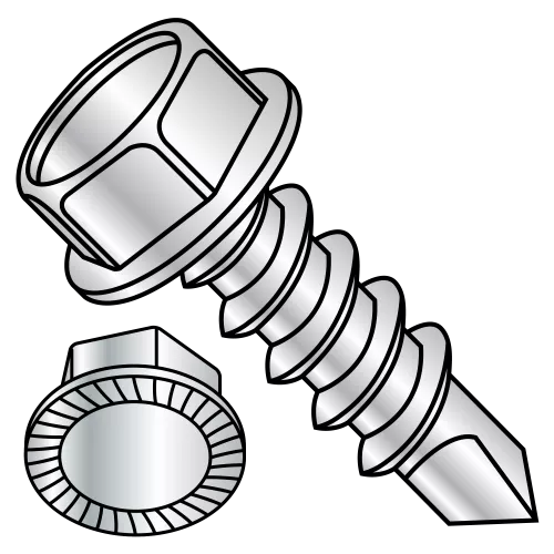 Hex Washer - Unslotted - Serrated High Head - Zinc