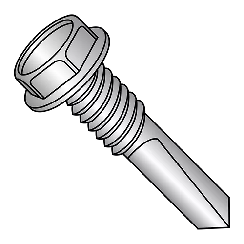 #5 Point - Hex Washer - Unslotted - Self Drilling Screws - 410 Stainless