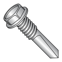 Unslotted - Hex Washer - Self Drilling Screws - #5 Pt. - Silver Ruspert