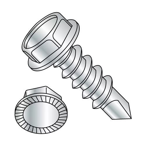 Unslotted Hex Washer Serrated Self Drilling Screws