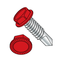 Serrated Hex Washer - Unslotted - Self Drilling Screws - Red Head