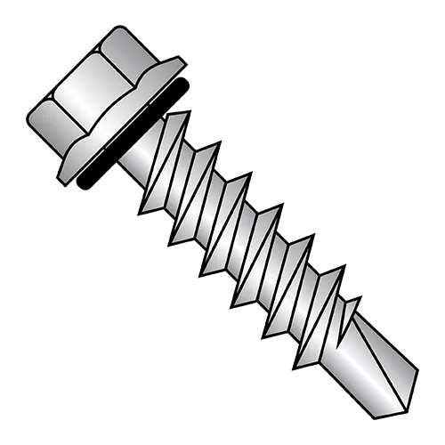 Hex Flange Unslotted with Rubber Washer Self Drilling Screws