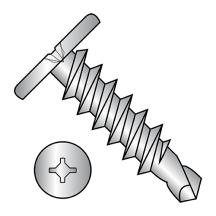 12-14X1 1/2 Combo (Square Phillips) - Pancake - Self Drilling Screws - 410 Stainless
